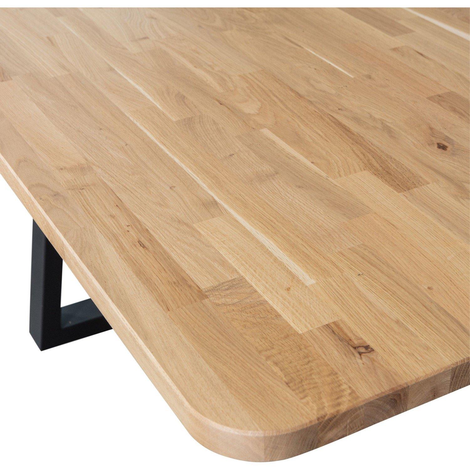 mutoni Table en bois massif Tablo chêne naturel 240x100  