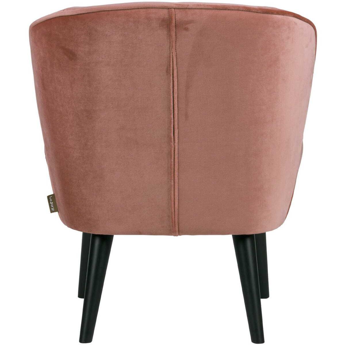 mutoni Fauteuil Sara Velvet vieux rose  