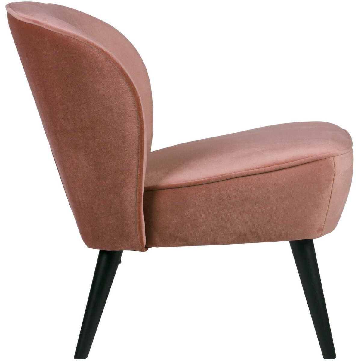 mutoni Fauteuil Sara Velvet vieux rose  