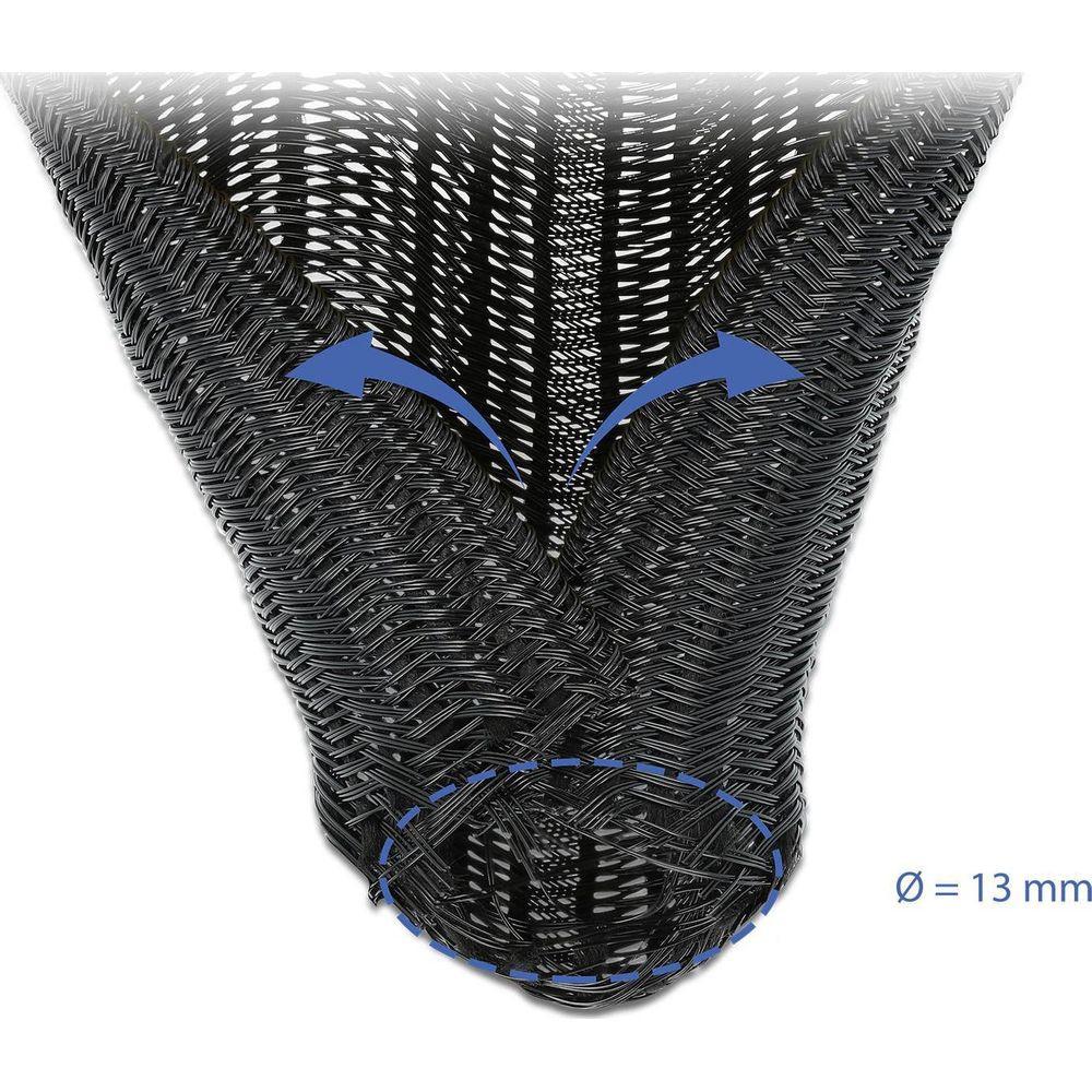 DeLock  Kabelschlauch 2 m x 13 mm Schwarz 