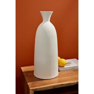 mutoni Vase Striped weiss 45  