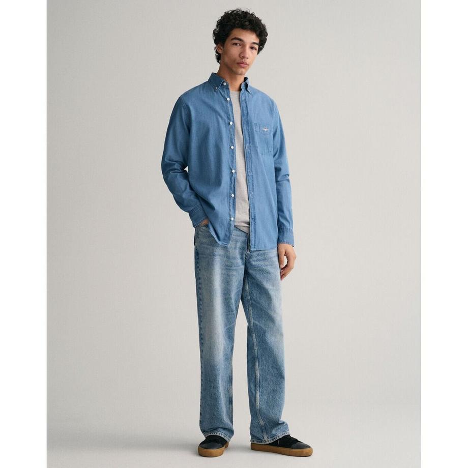 GANT Camicia Regular Fit Indigo  