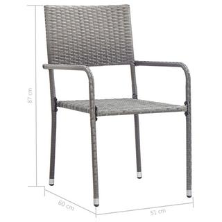 VidaXL set da pranzo da giardino Rattan  