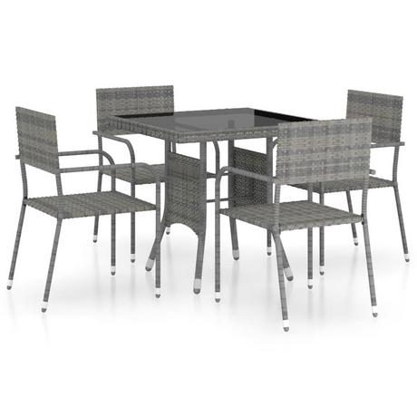 VidaXL set da pranzo da giardino Rattan  