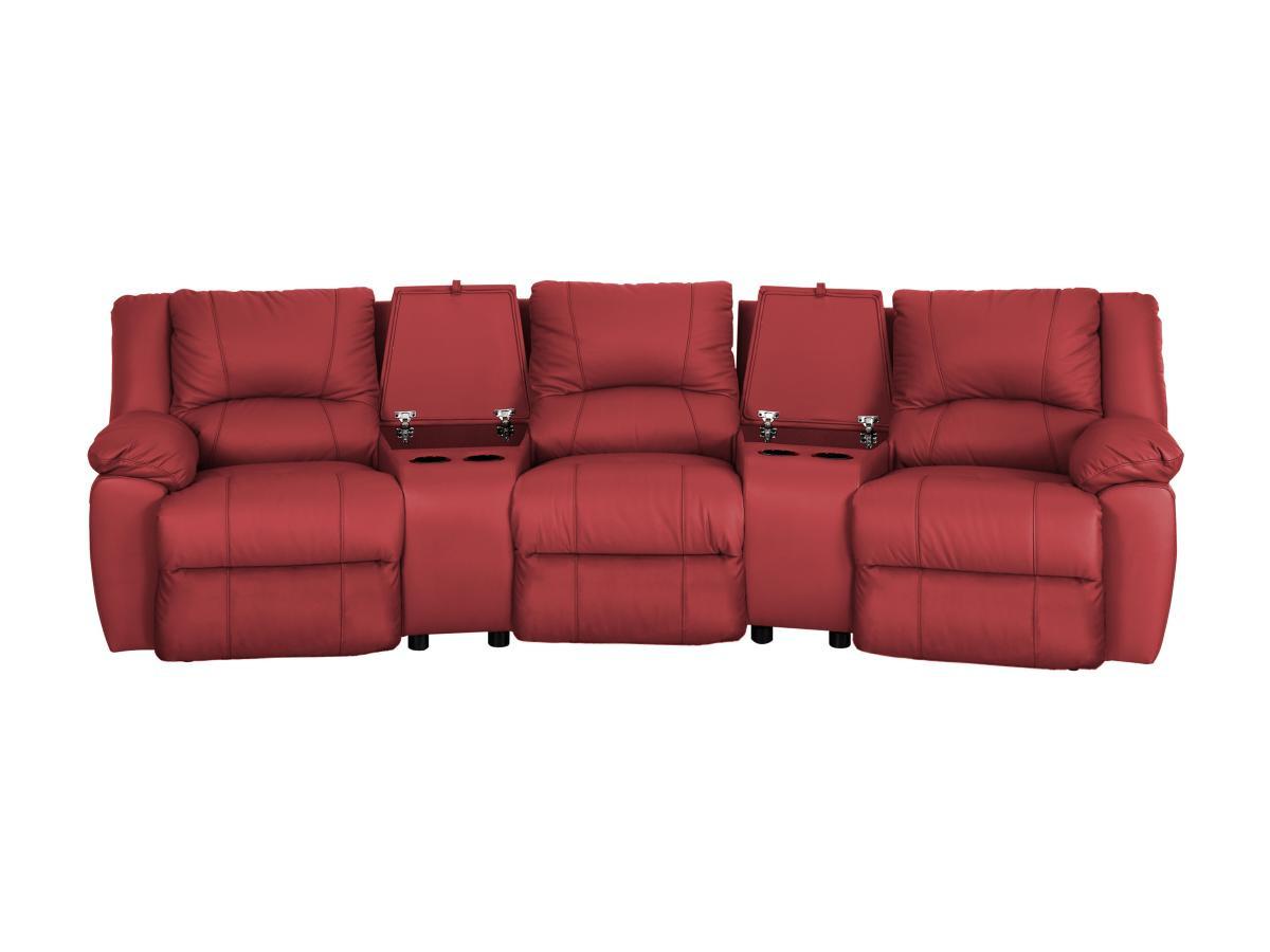 Vente-unique Relaxsofa 3Sitzer Leder AROMA  