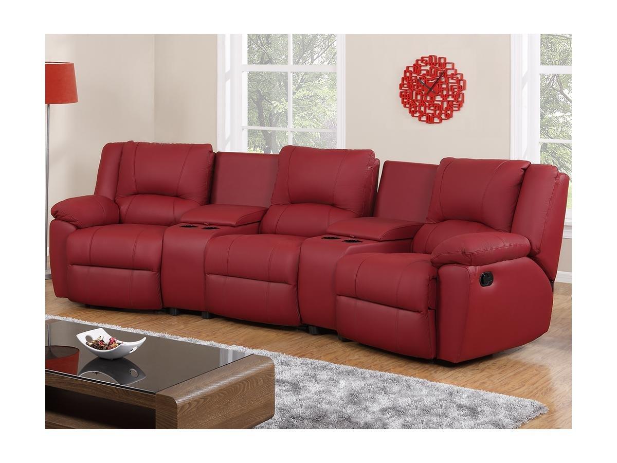 Vente-unique Relaxsofa 3Sitzer Leder AROMA  