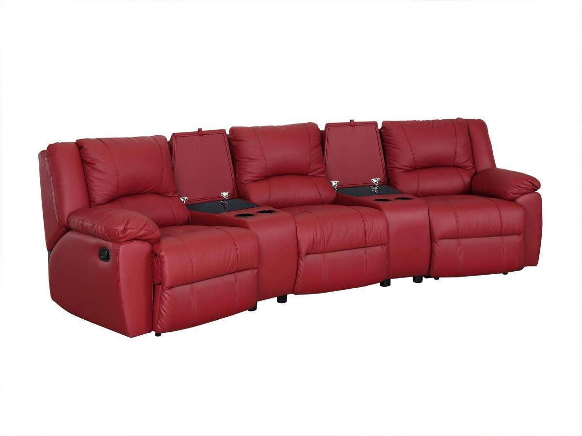 Vente-unique Relaxsofa 3Sitzer Leder AROMA  