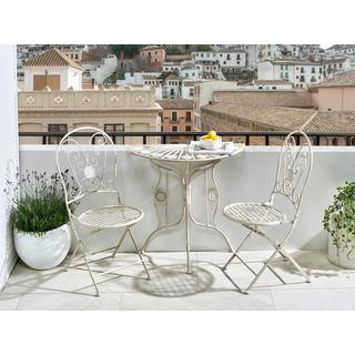 Beliani Tavolino Bistrot en Ferro Retrò COGGIA  