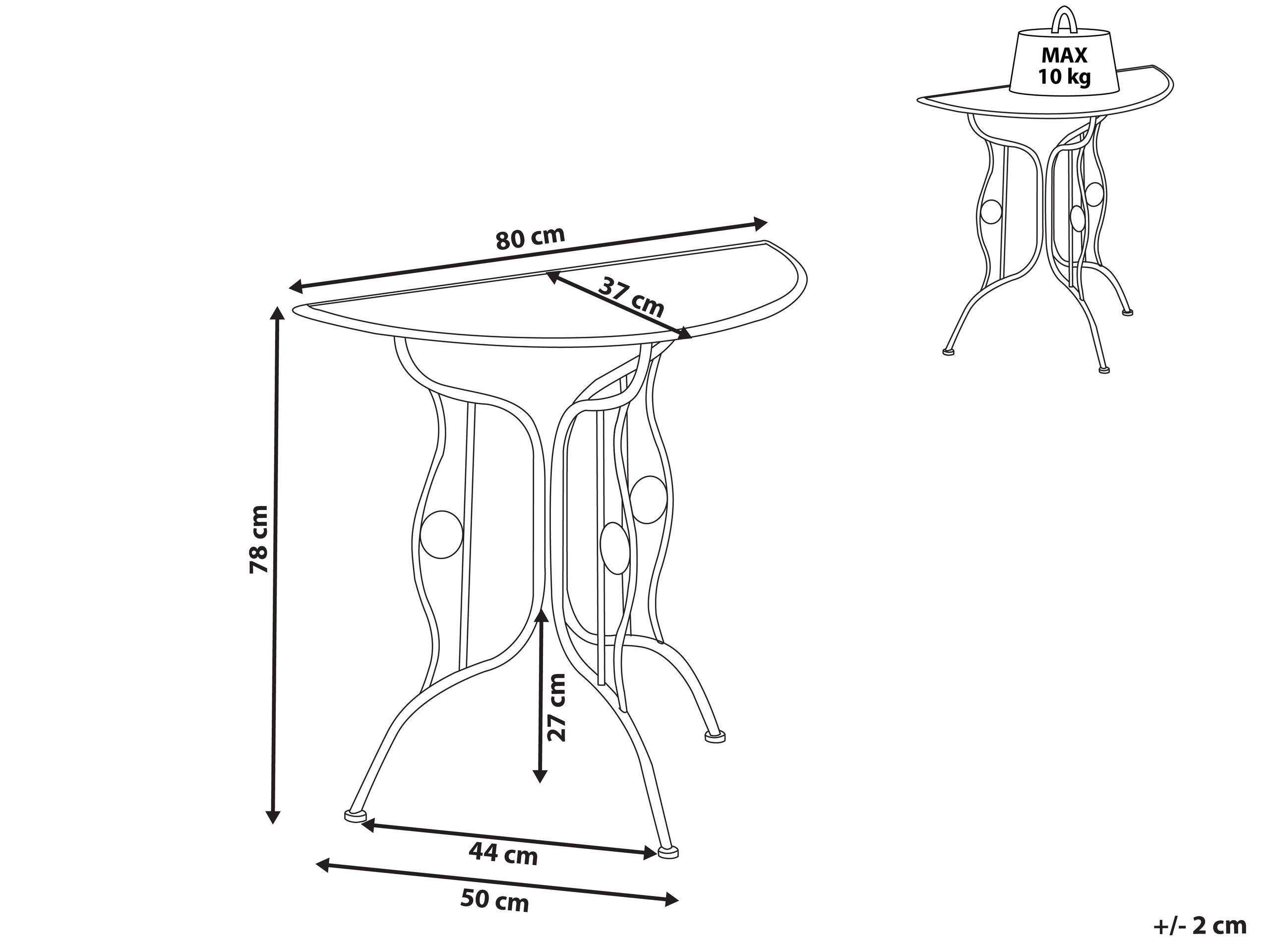 Beliani Tavolino Bistrot en Ferro Retrò COGGIA  