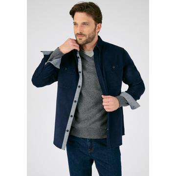 Weites Overshirt mit langen Ärmeln Samt