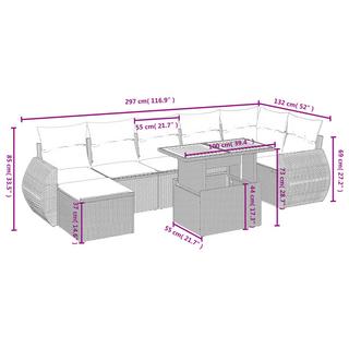 VidaXL Garten sofagarnitur poly-rattan  