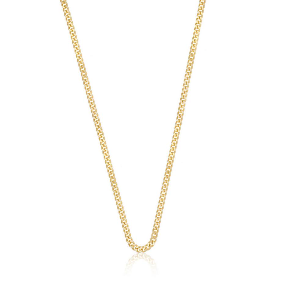 Collier gourmette or jaune 750, 2.7mm, 45cm