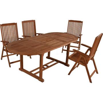 Garten Essgruppe Solo Teak (5-tlg)