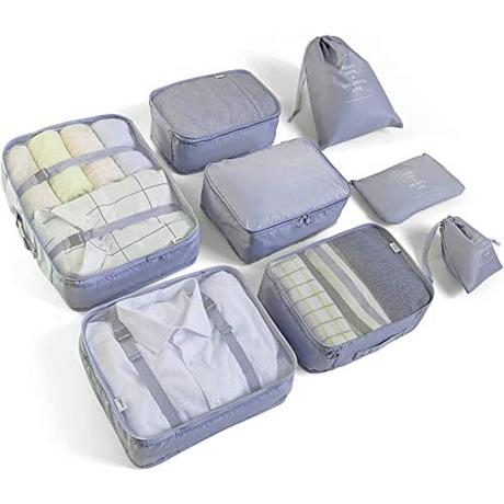 Only-bags.store  Kit d'organisation pour valise, cubes d'emballage sacs à vêtements sacs à chaussures organisateur de voyage cubes d'emballage organisateur de voyage cosmétiques sacs d'emballage pour valise 