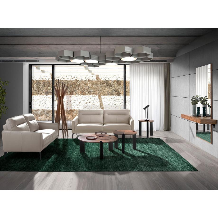 ANGEL CERDA Divano a 3 posti in pelle grigio taupe  