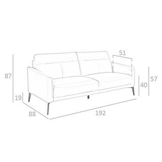 ANGEL CERDA 3-Sitzer-Sofa aus em Leder und Stahl  