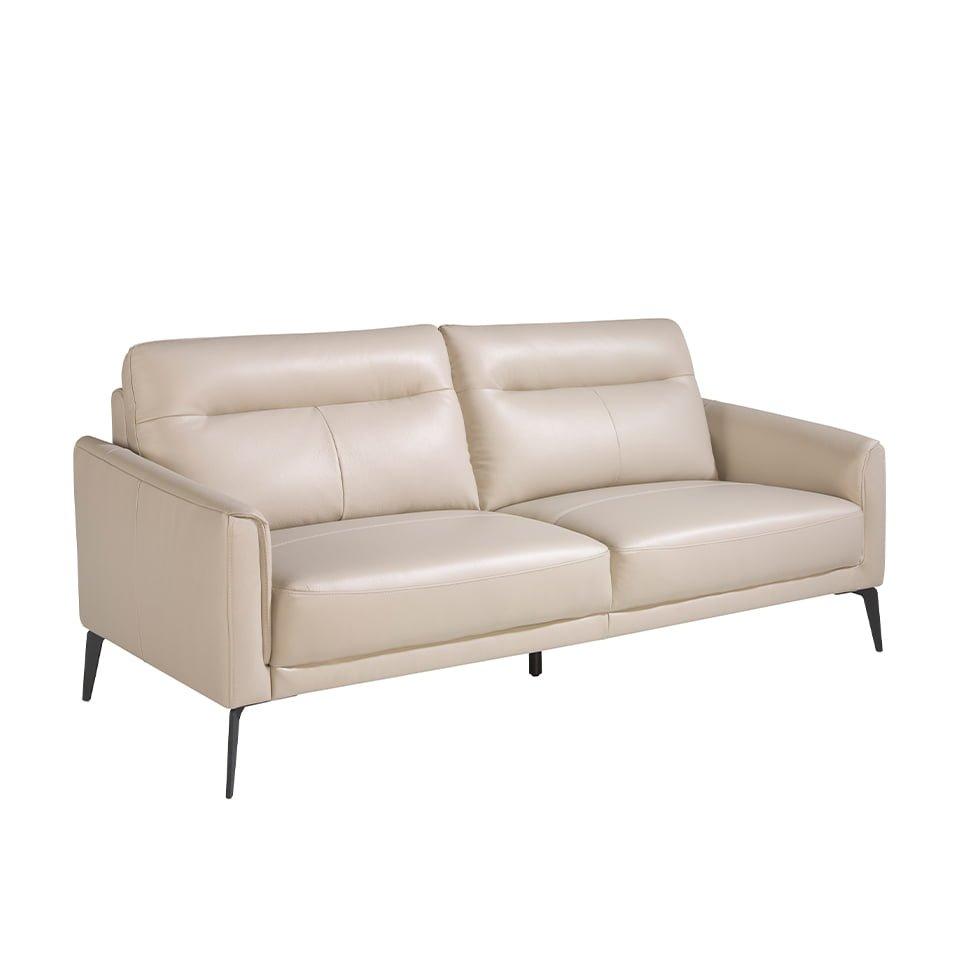 ANGEL CERDA 3-Sitzer-Sofa aus em Leder und Stahl  