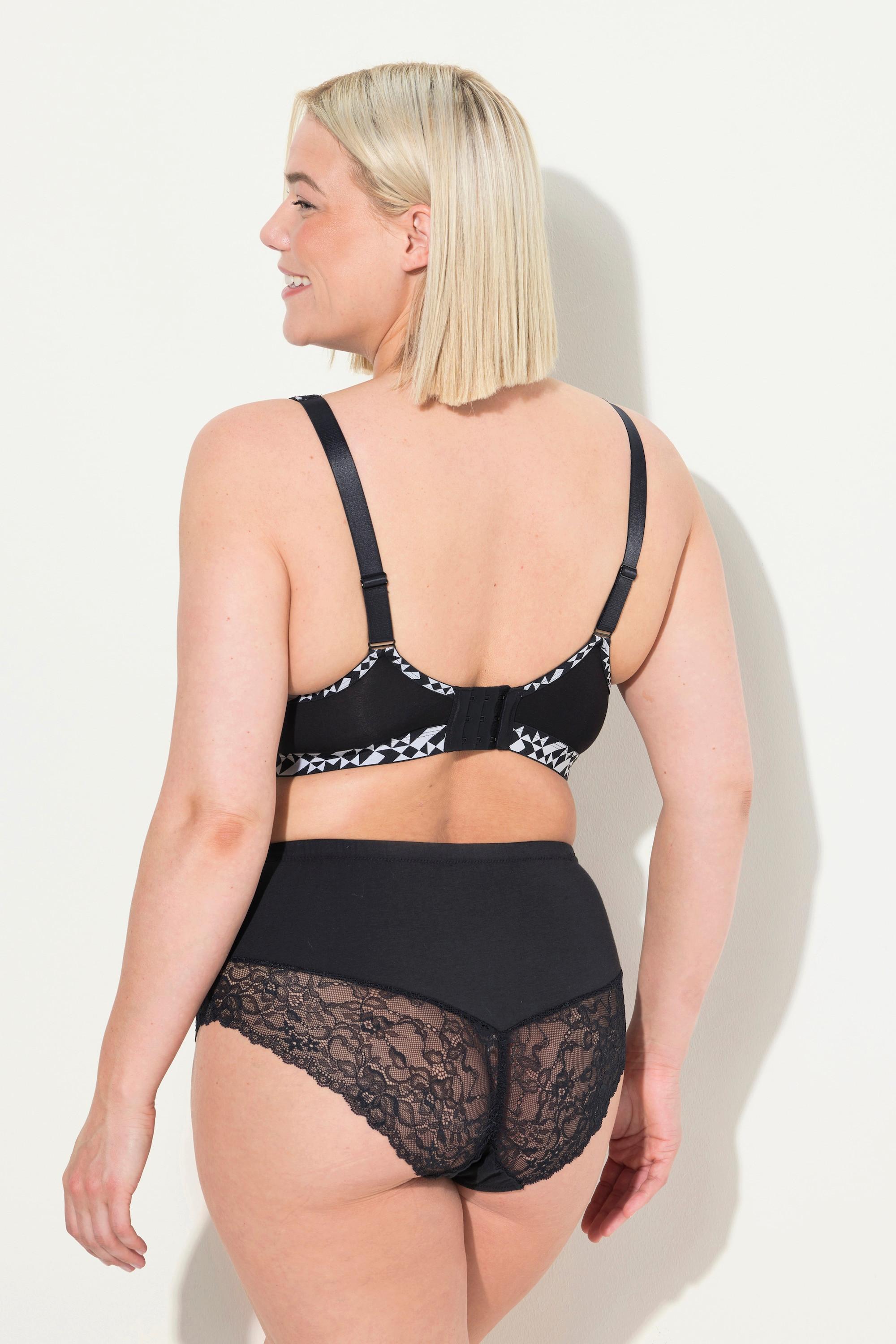 Ulla Popken  Soutien-gorge souple sans armatures, avec message - bonnet C-D 