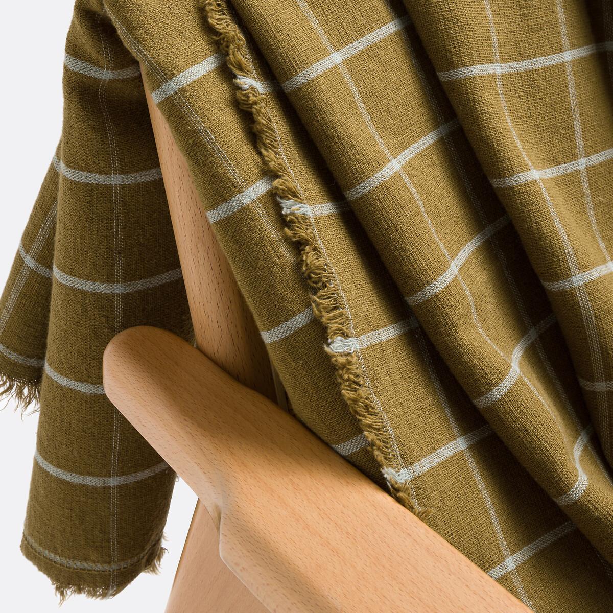 La Redoute Intérieurs Baumwoll Leinen Mischgewebe Plaid  