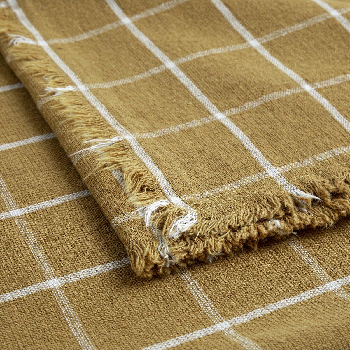 La Redoute Intérieurs Baumwoll Leinen Mischgewebe Plaid  