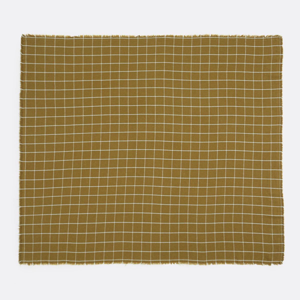 La Redoute Intérieurs Baumwoll Leinen Mischgewebe Plaid  