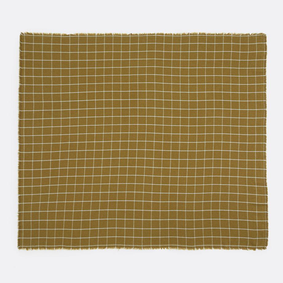 La Redoute Intérieurs Baumwoll Leinen Mischgewebe Plaid  