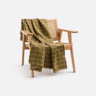 La Redoute Intérieurs Baumwoll Leinen Mischgewebe Plaid  