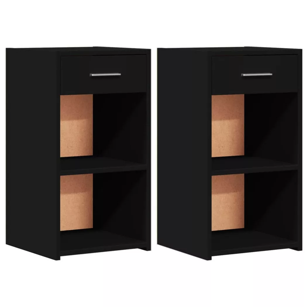 VidaXL - comodino Legno multistrato, One Size, Nero