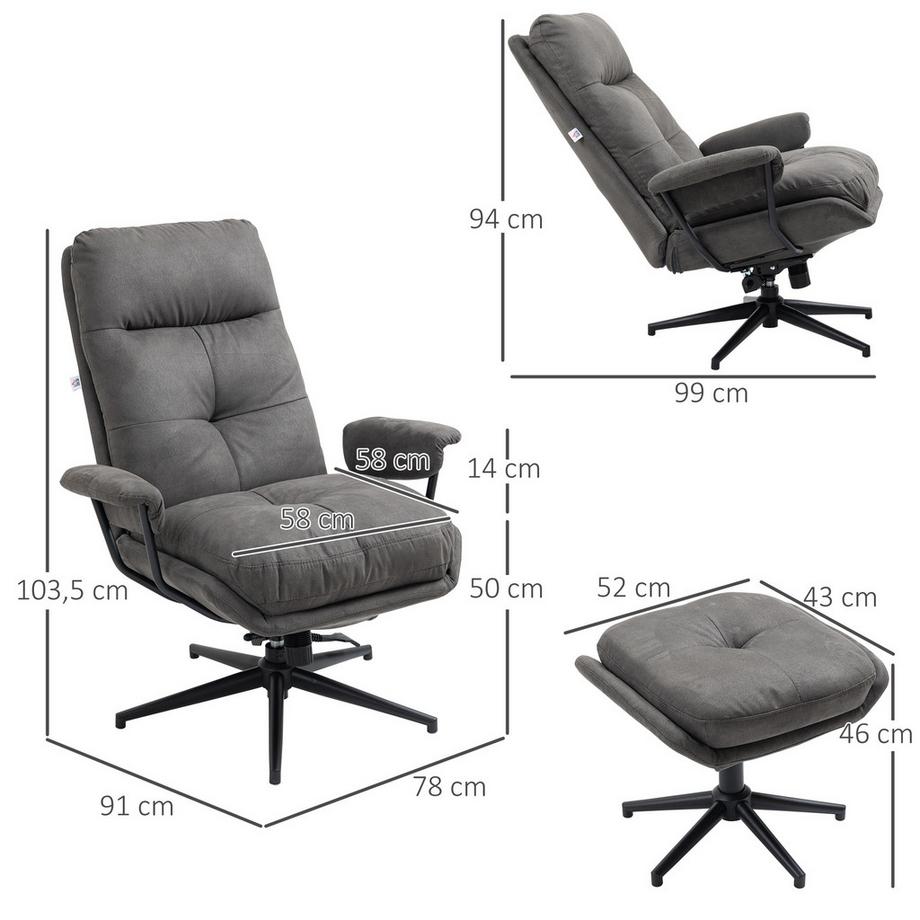 HOMCOM Fauteuil de relaxation  