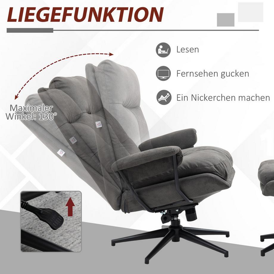 HOMCOM Fauteuil de relaxation  