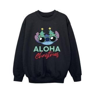 Disney  Lilo And Stitch Christmas Tree Shades Sweatshirt 