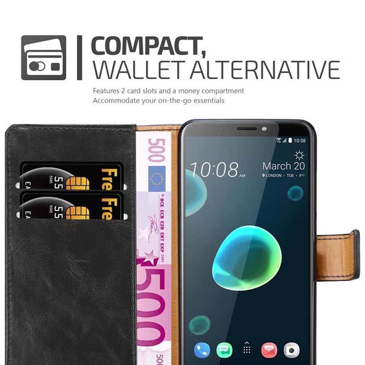 Cadorabo  Hülle für HTC Desire 12 PLUS Magnetverschluss, Kartenfach 