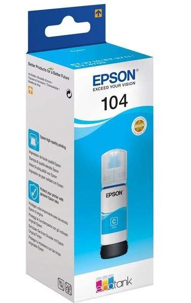 Image of EPSON 104 EcoTank Cyan ink bottle - ONE SIZE