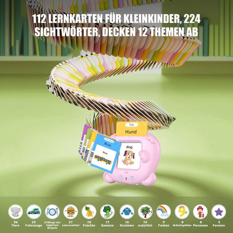 Activity-board  Sprechende Karteikarten Kinderspielzeug Lernspiele für Autismus Lernspielzeug Deutsch lernen für Kinder Vorschulkinder 
