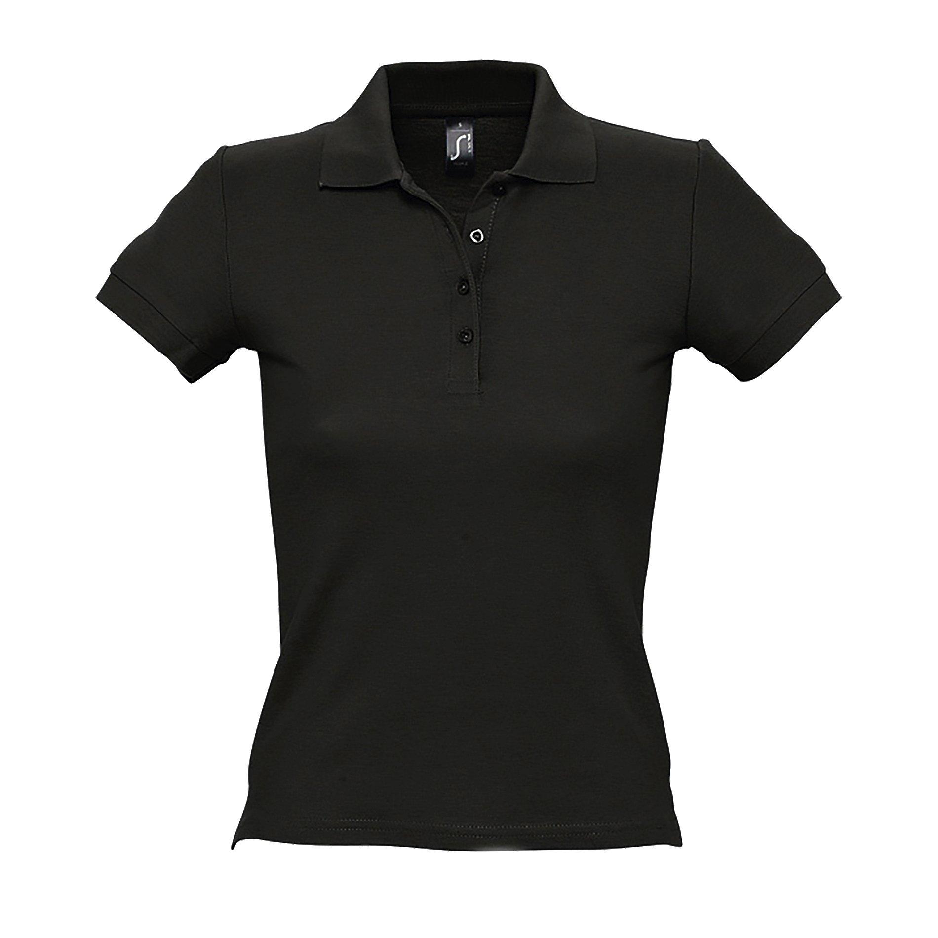 Image of People Poloshirt, Kurzarm Damen Schwarz S