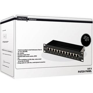 Digitus  12 Porte Patchpanel di rete 254 mm (10) CAT 6 1 U 