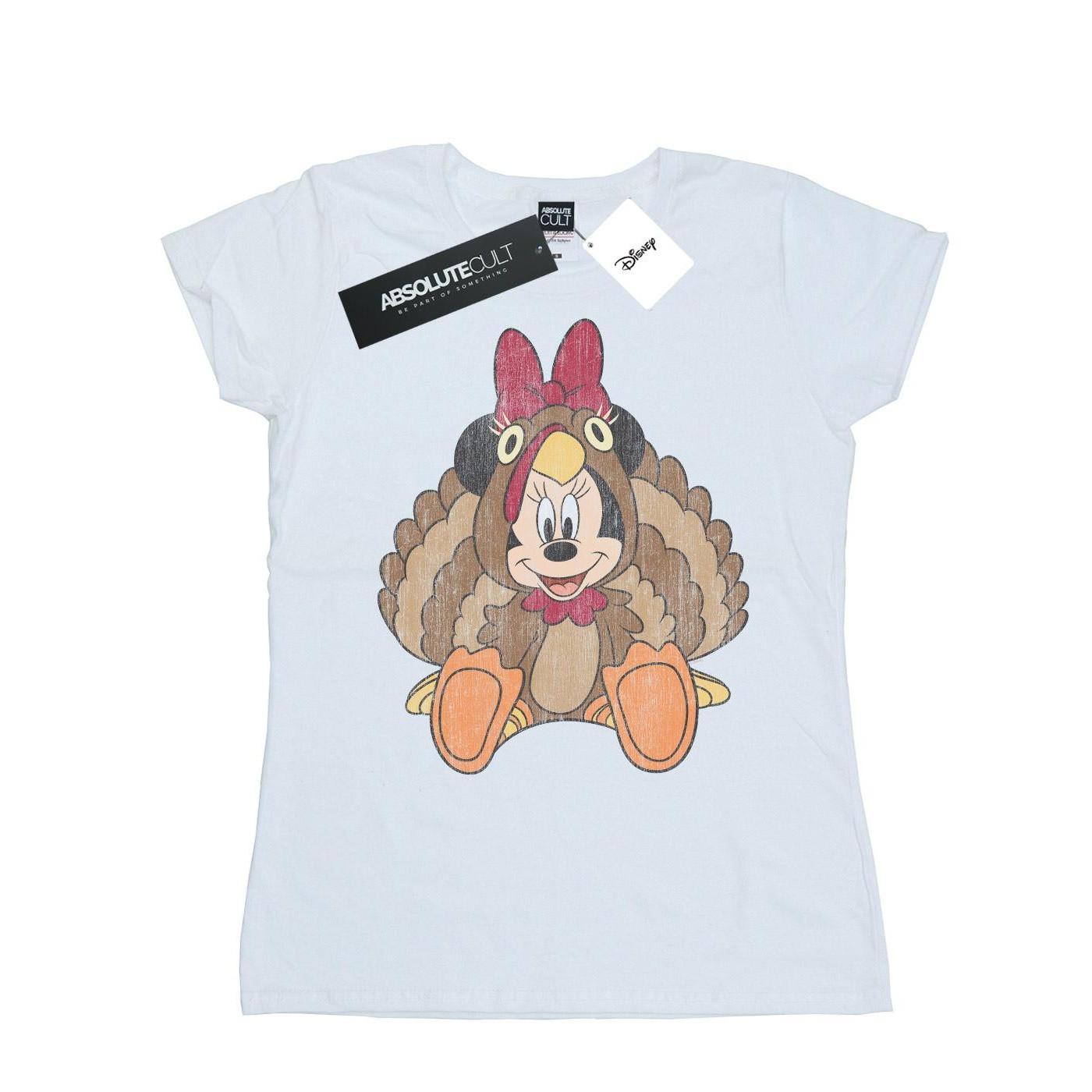 Image of Minnie Mouse Thanksgiving Turkey Costume Tshirt Damen Weiss S