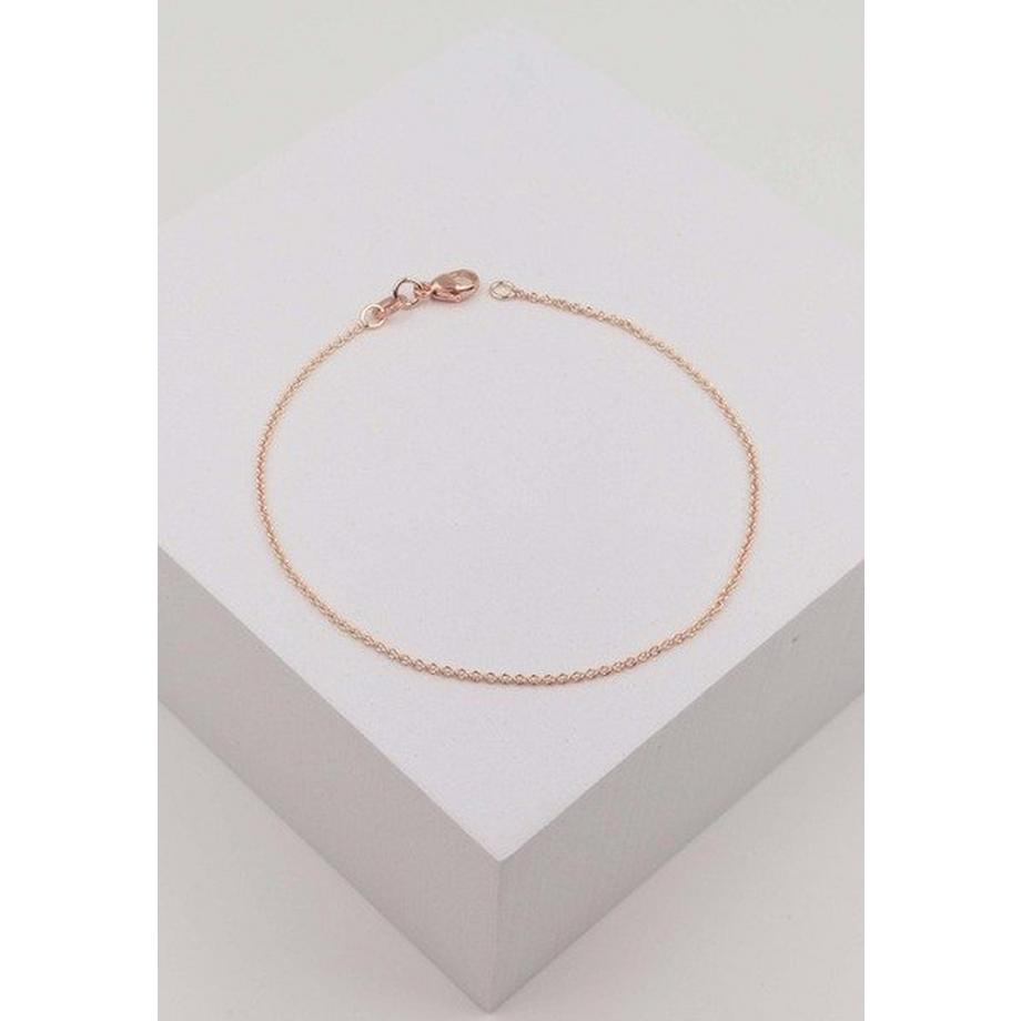MUAU Schmuck  Fusskette Rundanker Rotgold 750, 24cm, 1.3mm 