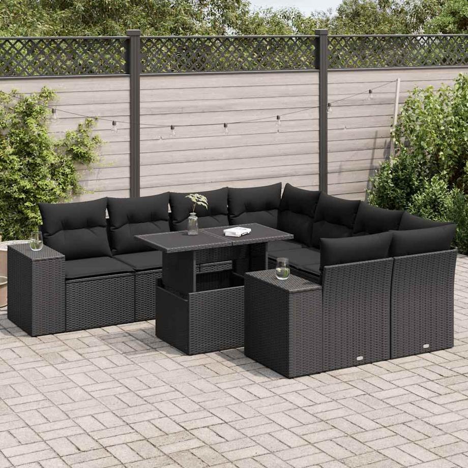 VidaXL Ensemble de canapés de jardin rotin synthétique  