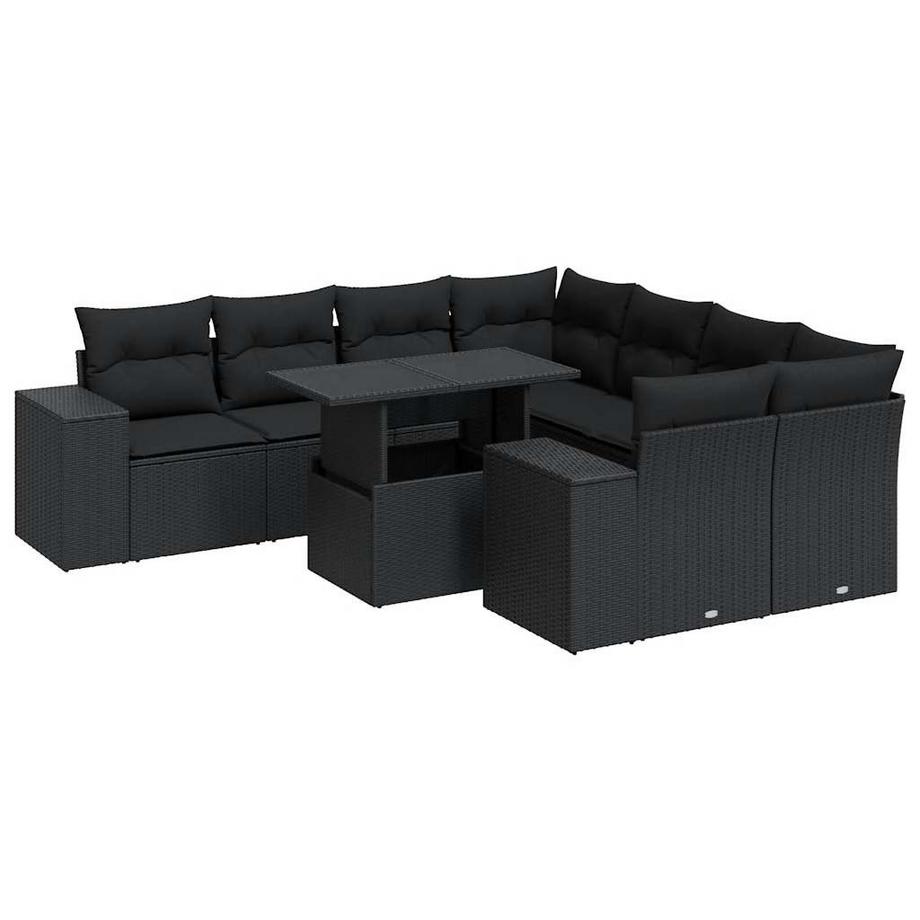 set di divani da giardino Polirattan
