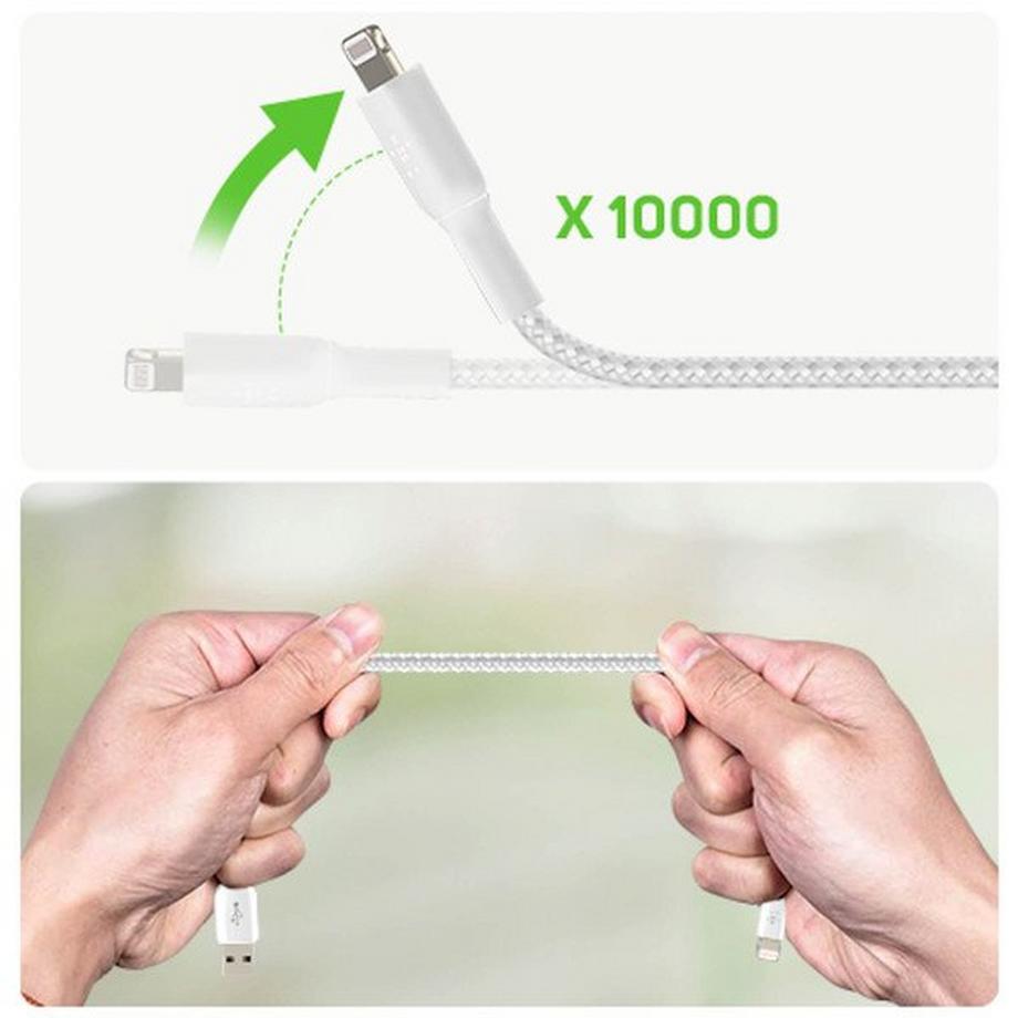 belkin  USB / Lightning Nylonkabel Belkin Weiß 