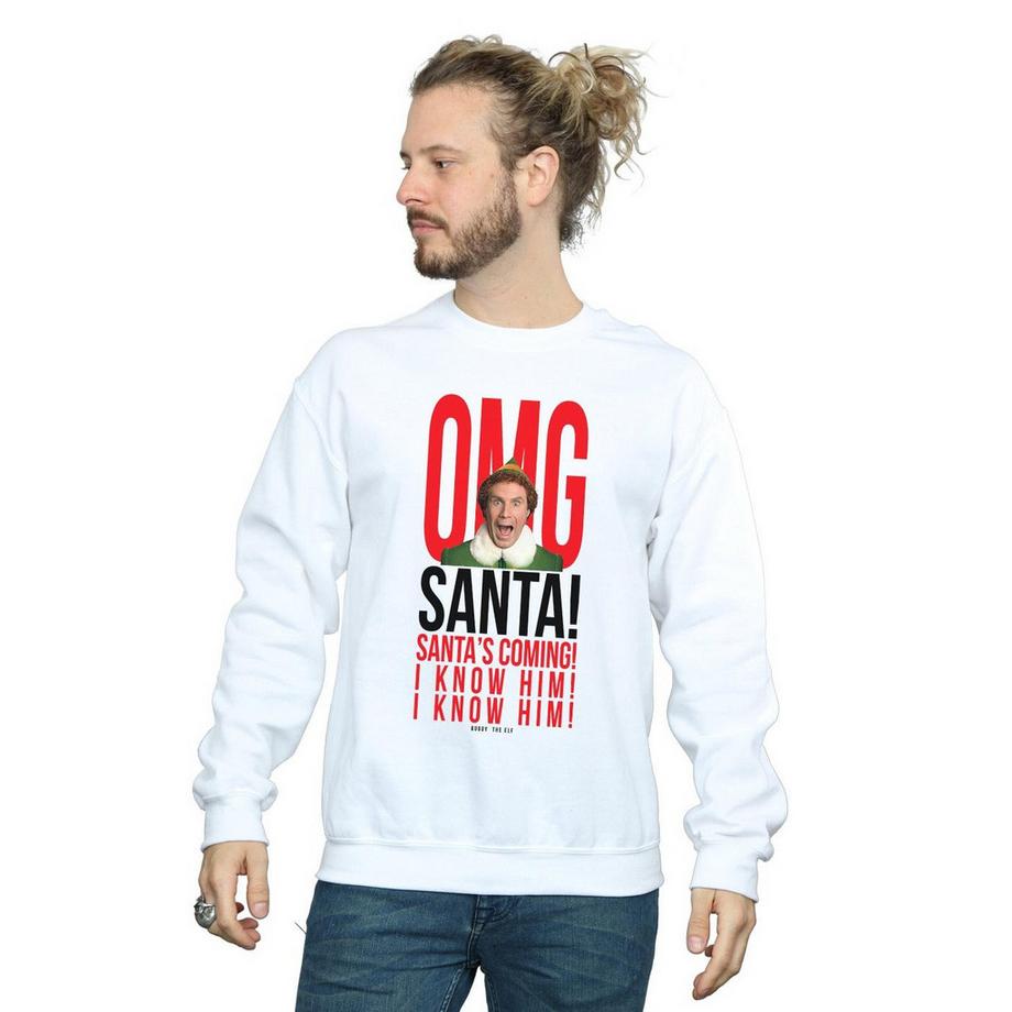 Elf OMG I Know Him Bedrucktes Sweatshirt  