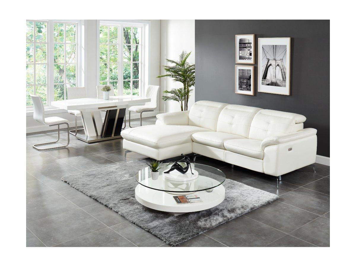 Vente-unique Relaxsofa Ecksofa Leder Ecke Links LISMORE  