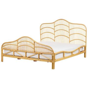 Letto con rete a doghe en Rattan Boho DOMEYROT