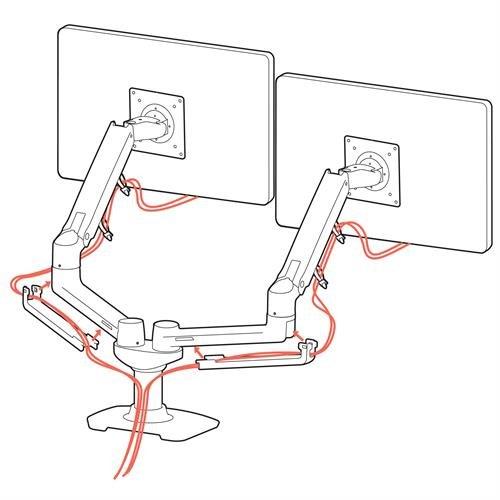 Ergotron  LX Series 45-245-224 supporto da tavolo per Tv a schermo piatto 68,6 cm (27") Nero Scrivania 