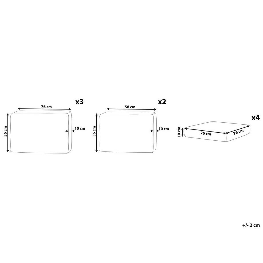 Beliani Outdoor Kissenbezug Set aus Polyester Klassisch SANO  