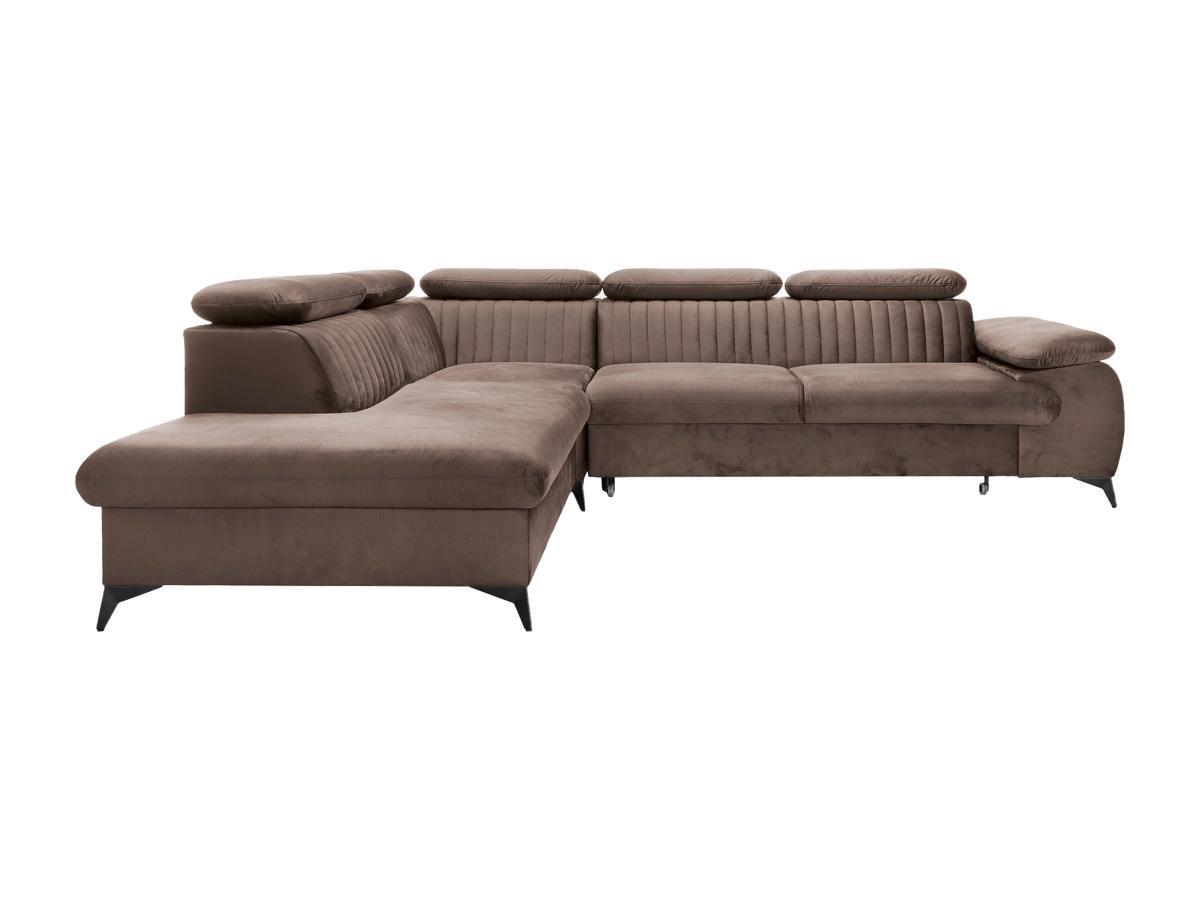 PASCAL MORABITO Großes Ecksofa mit Schlaffunktion - Ecke links - Samt - Taupe - SAMARA von Pascal Morabito  