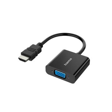 HAMA Adapter HDMI-VGA Full-HD 1080p Schwarz