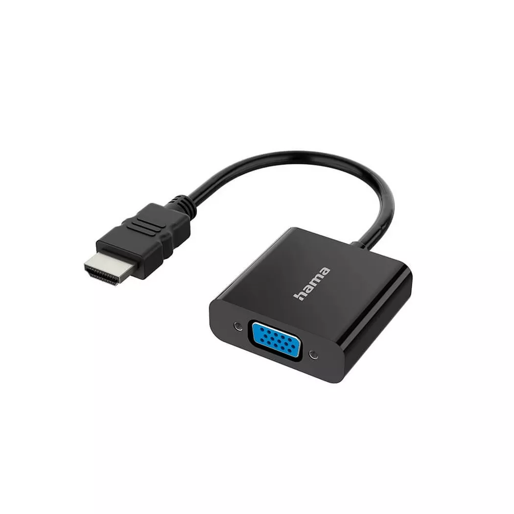 Hama 00200343 Videokabel-Adapter 0,15 m HDMI Typ A (Standard) VGA (D-Sub) Schwarz