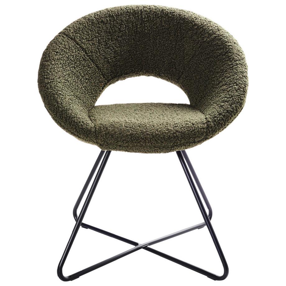 Beliani Sedia da pranzo en Bouclé Glamour RACHEL  